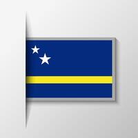 vettore rettangolare Curacao bandiera sfondo