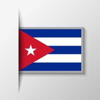 vettore rettangolare Cuba bandiera sfondo