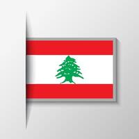 vettore rettangolare Libano bandiera sfondo