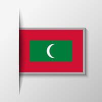 vettore rettangolare Maldive bandiera sfondo