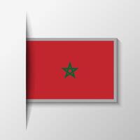 vettore rettangolare Marocco bandiera sfondo