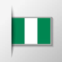 vettore rettangolare Nigeria bandiera sfondo