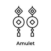 bellissimo amuleto icona design nel moderno stile pronto per uso vettore