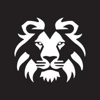 vettore di disegno del logo della testa di leone