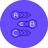 diagramma duo sintonizzare colore cerchio icona vettore