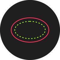 ovale glifo cerchio icona vettore