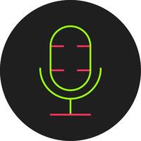 Podcast glifo cerchio icona vettore