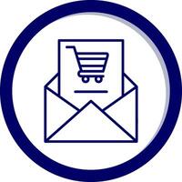 shopping e-mail vecto icona vettore