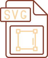 svg file formato linea Due colore icona vettore