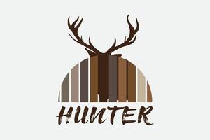 caccia t-shirt design vettoriale-cacciatore. contengono un vettore di caccia.