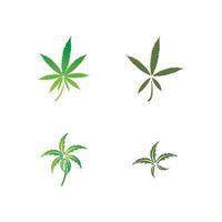 vettore icona di cannabis o marijuana logo per l'industria medica o farmaceutica