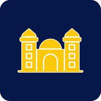 moschea glifo piazza Due colore icona vettore