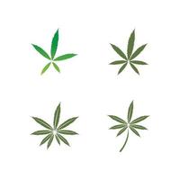 vettore icona di cannabis o marijuana logo per l'industria medica o farmaceutica