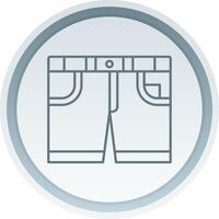 pantaloncini lineare pulsante icona vettore