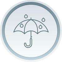ombrello lineare pulsante icona vettore