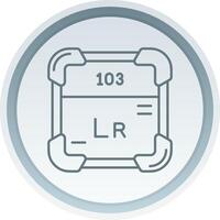 lawrencium lineare pulsante icona vettore