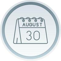 30 di agosto lineare pulsante icona vettore
