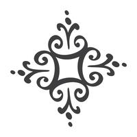 Segno di fiocchi di neve handdraw scandinavo. Inverno design elemento illustrazione vettoriale. Icona nera del fiocco di neve isolata su fondo bianco. Sagome di fiocchi di neve. Simbolo di neve, vacanza, tempo freddo, gelo vettore