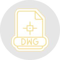 dwg linea etichetta multicolore icona vettore