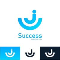 successo sorriso design logo persone raggiungere sogno scopo obiettivo innovazione progresso aziendale uomo icona elemento modello adozione e cura della comunità lavoro di squadra vettore