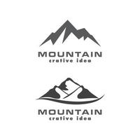 progettazione dell'illustrazione di vettore del modello di logo dell'icona della montagna