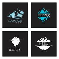 modello di logo di iceberg simbolo di vettore natura