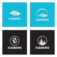 modello di logo di iceberg simbolo di vettore natura