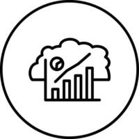 nube statistiche vettore icona