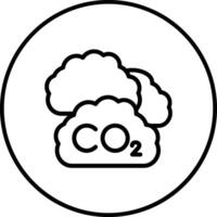 diossido di carbonio vettore icona
