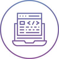 sito web codifica vettore icona