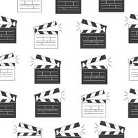 senza soluzione di continuità modello con batacchi per il film. un' petardo per cinematografia. tavola per un' film impostato vettore illustrazione isolato su bianca sfondo.