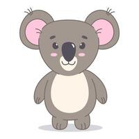 kawaii koala orso. carino animale cartone animato stile personaggio vettore