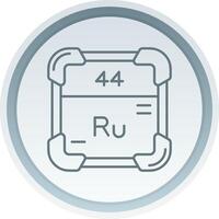 rutenio lineare pulsante icona vettore