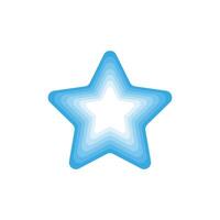 stella vettore 3d blu design icona