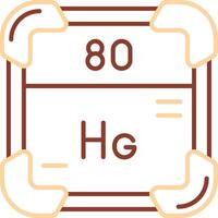 icona a due colori della linea di mercurio vettore