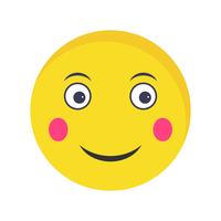Arrossire Emoji Vector Icon