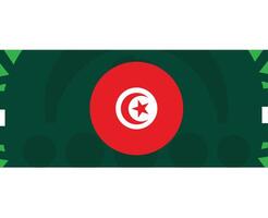 tunisia bandiera emblema africano nazioni 2023 squadre paesi africano calcio simbolo logo design vettore illustrazione