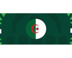 algeria bandiera emblema africano nazioni 2023 squadre paesi africano calcio simbolo logo design vettore illustrazione