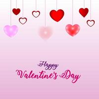 contento san valentino giorno concetto per saluto carta, celebrazione, Annunci, marchio, coperchio, etichetta, i saldi. San Valentino giorno minimo cuore design carta. vettore