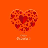 contento san valentino giorno concetto per saluto carta, celebrazione, Annunci, marchio, coperchio, etichetta, i saldi. San Valentino giorno minimo cuore design carta. vettore