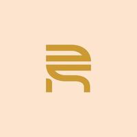 r iniziale logo design concetto vettore