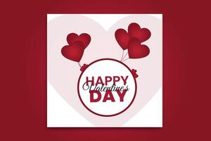 semplice contento san valentino giorno celebrazione design vettore