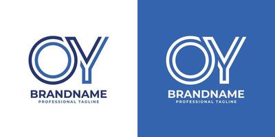 lettere oy linea monogramma logo, adatto per attività commerciale con oy o yo iniziali vettore