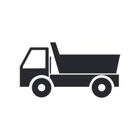 camion icona vettore. costruzione illustrazione cartello. spedizione simbolo o logo. vettore