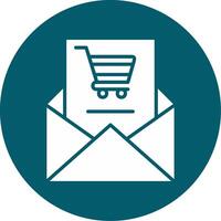 shopping e-mail vecto icona vettore