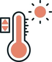 temperatura controllo vecto icona vettore