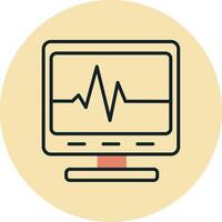 ecg lettura vecto icona vettore