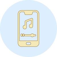 mobile musica giocatore vecto icona vettore