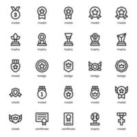 icon pack premio per il tuo sito web design, logo, app, interfaccia utente. disegno del profilo dell'icona del premio. illustrazione grafica vettoriale e tratto modificabile.