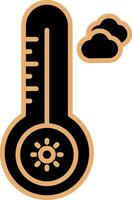 temperatura caldo vecto icona vettore